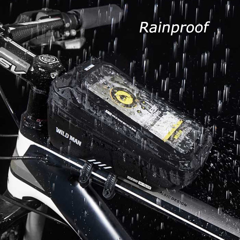 WILD for Man Bike Bag Front Handlebar Bag 6.8inch Mobile Phone Case Bicycle Top Tube Bag Cycling Accessories