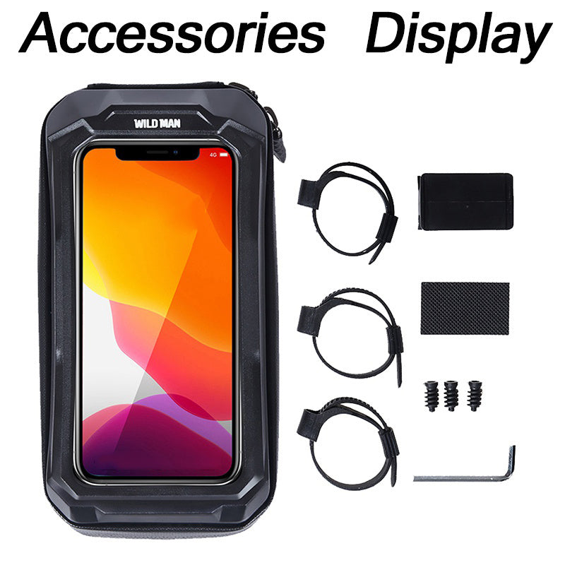 WILD for Man Bike Bag Front Handlebar Bag 6.8inch Mobile Phone Case Bicycle Top Tube Bag Cycling Accessories