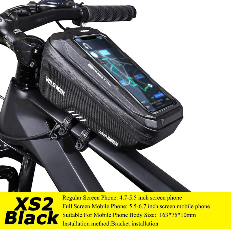 WILD for Man Bike Bag Front Handlebar Bag 6.8inch Mobile Phone Case Bicycle Top Tube Bag Cycling Accessories