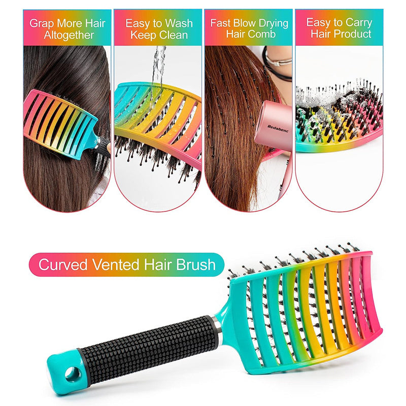 1pc Magic Scalp Massage Hair Brush for Women - Professional Detangling Tool for Wet Curly Hair - Hairdressing Tool, Detangling Brush, Ergonomic Handle, Durable Bristles, Salon Professionals, Styling Accessory, Sleek Design, S