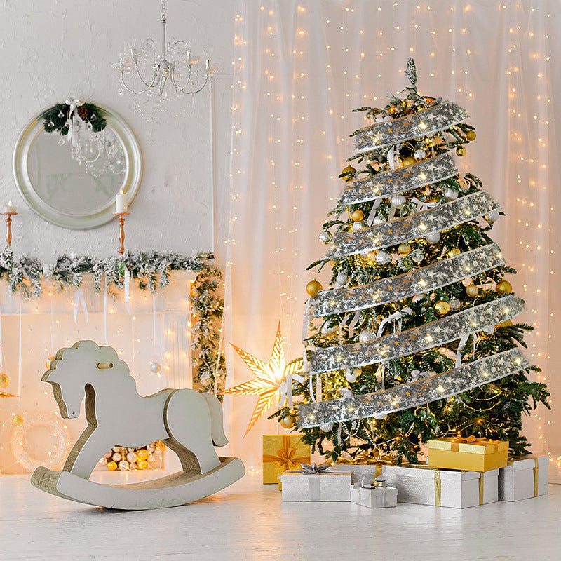 1pcled Ribbon Light Ribbon Ribbon Light String Christmas Tree Decoration Lights 2 Meters 20 Lights