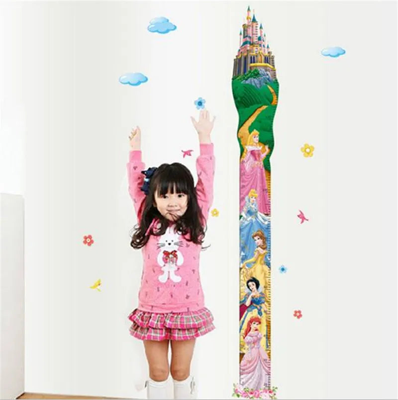 Colorful Princess Bird deer height measure wall stickers decals children bedroom kindergarten Decoration wall sticker Decals