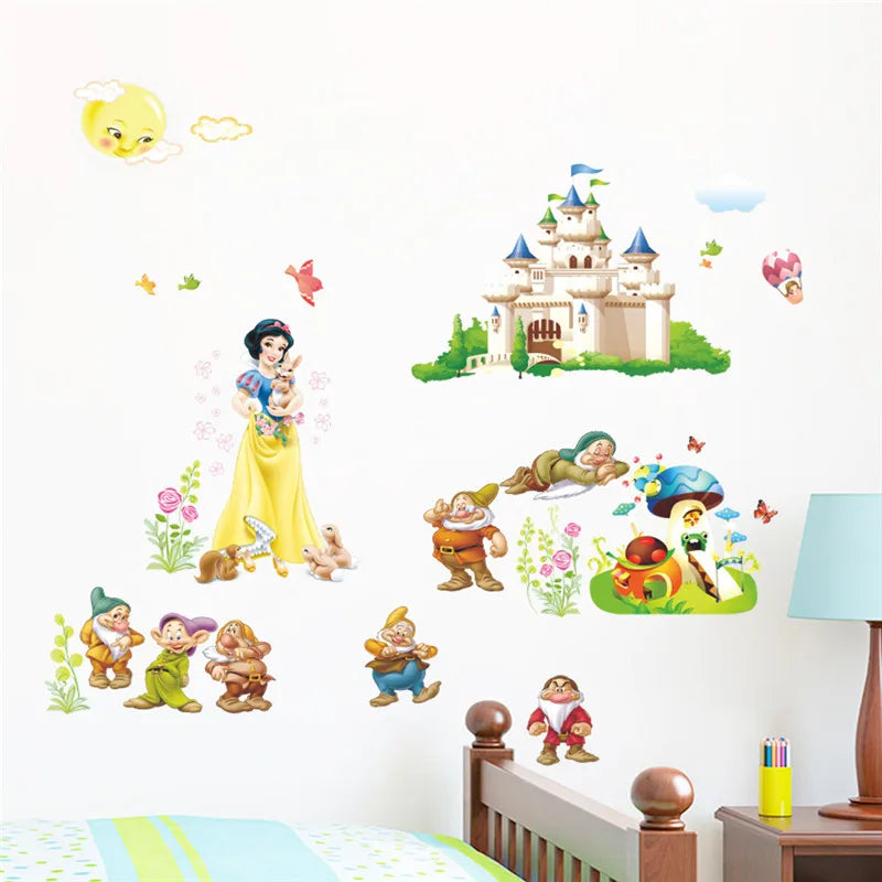 Colorful Princess Bird deer height measure wall stickers decals children bedroom kindergarten Decoration wall sticker Decals