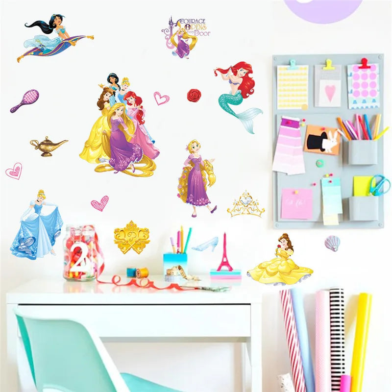 Colorful Princess Bird deer height measure wall stickers decals children bedroom kindergarten Decoration wall sticker Decals