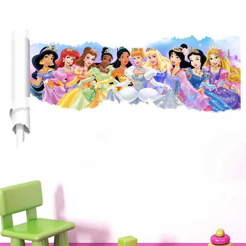 Colorful Princess Bird deer height measure wall stickers decals children bedroom kindergarten Decoration wall sticker Decals