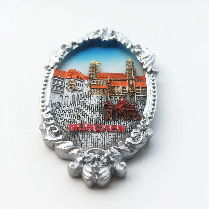 Germany Munchen 3D Fridge Magnets Tourism Souvenir Refrigerator Magnetic Sticker Collection Handicraft Gift