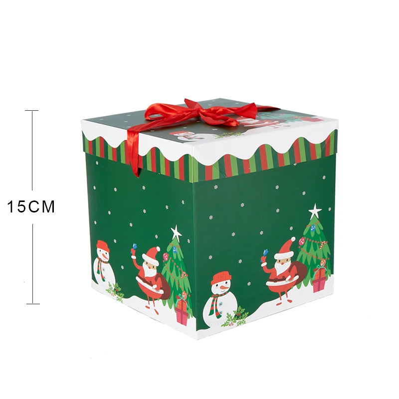 Christmas Gifts Box Christmas Snowman Packing Box Navidad Santa Claus Xmas Ornament New Year Christmas Party Decor Supplies