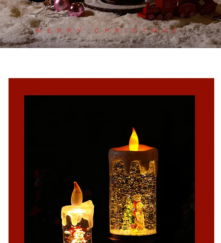 Christmas Decoration Desktop Ornaments Atmosphere Lighting Arrangement Candle Night Light Photo Props Christmas Gift