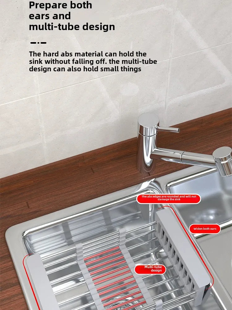 Kitchen sink retractable drainer sink drainer dish drainer basket Dish storage rack