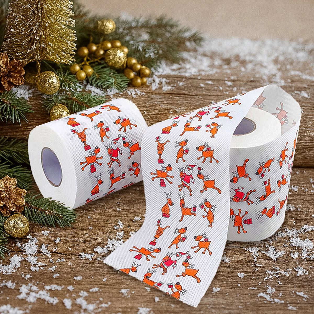 Merry Christmas Toilet Roll Paper Home Santa Claus Bath Toilet Roll Paper Christmas Supplies Xmas Tissue Roll Home New Year