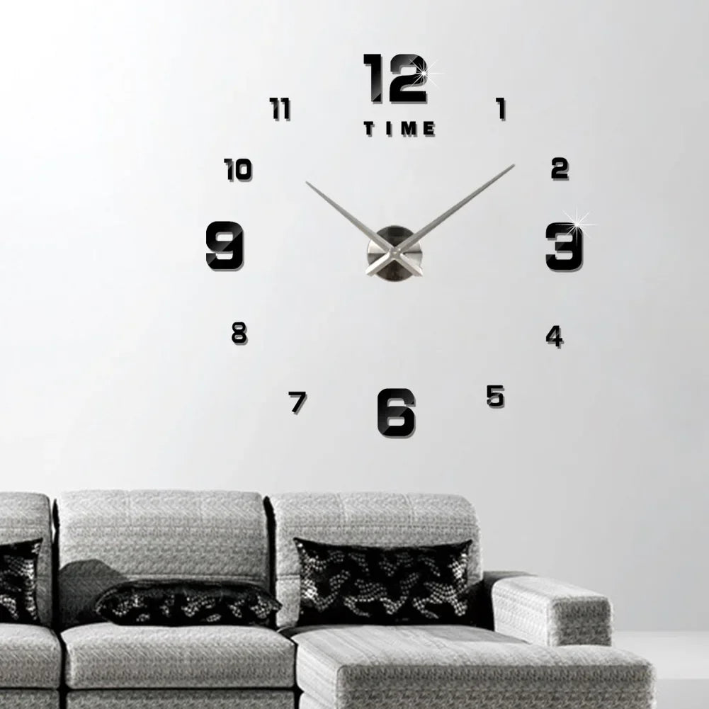 Luminous Decoration Digital Wall Clock Homes DIY Watches Frameless Decoration for Bedroom Families Living Room Stereo Led