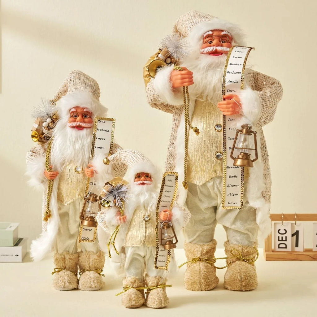 1pc Santa Claus Christmas Ornament - 12.6 inch Plastic Bird 3D Statue, Classic Holiday Decoration for Home and Kitchen, No Feath