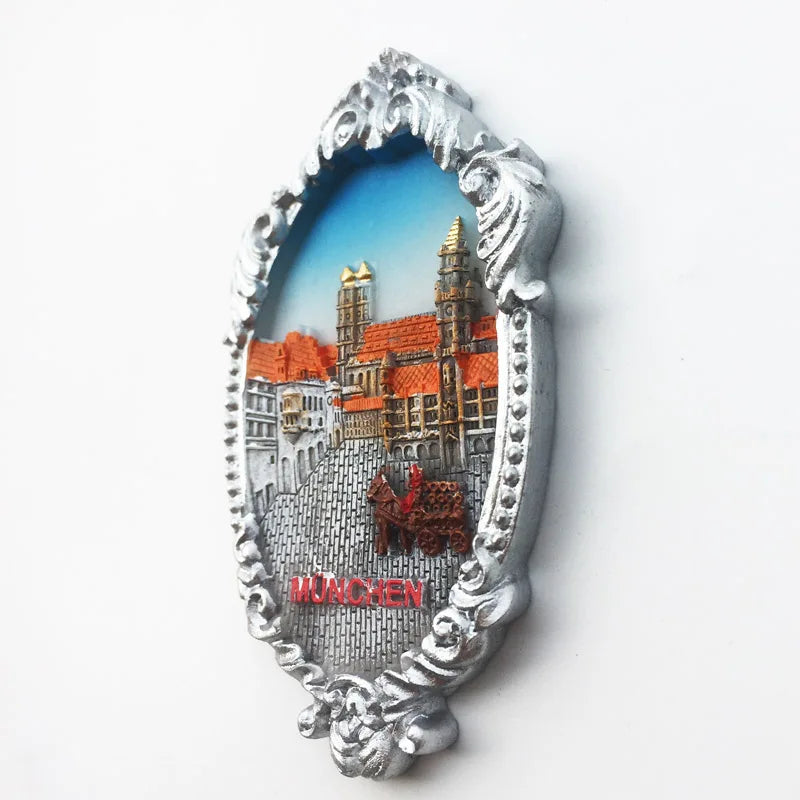Germany Munchen 3D Fridge Magnets Tourism Souvenir Refrigerator Magnetic Sticker Collection Handicraft Gift