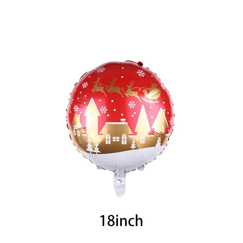 Christmas Decoration Balloons Santa Claus Snowman Aluminum Foil Letter Balloon Banner Merry Christmas Theme Party Decor Supplies