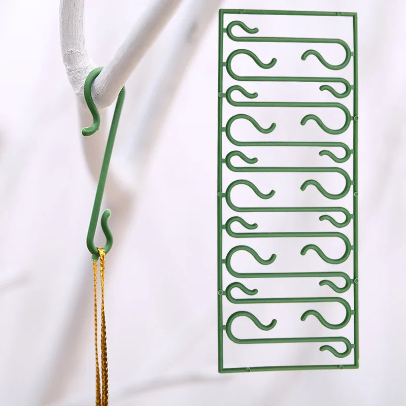 500/50Pcs Christmas Ornament Hanging Hooks Xmas Tree Pendant Hanger Bauble Ball S-Shaped Hook for New Year Home Party Decoration