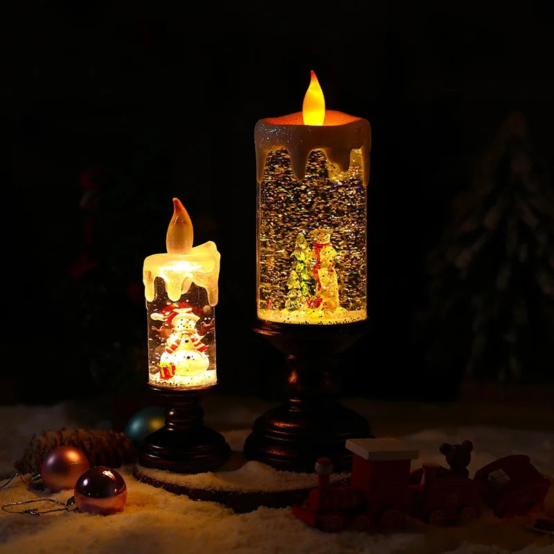 Christmas Decoration Desktop Ornaments Atmosphere Lighting Arrangement Candle Night Light Photo Props Christmas Gift