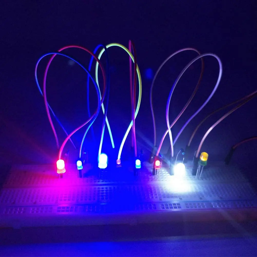 100PCS/lot  3mm 5mm F3 F5 Round LED Ultra Bright White Green Yellow Blue White Red Light Emitting Diode For Diy Kit