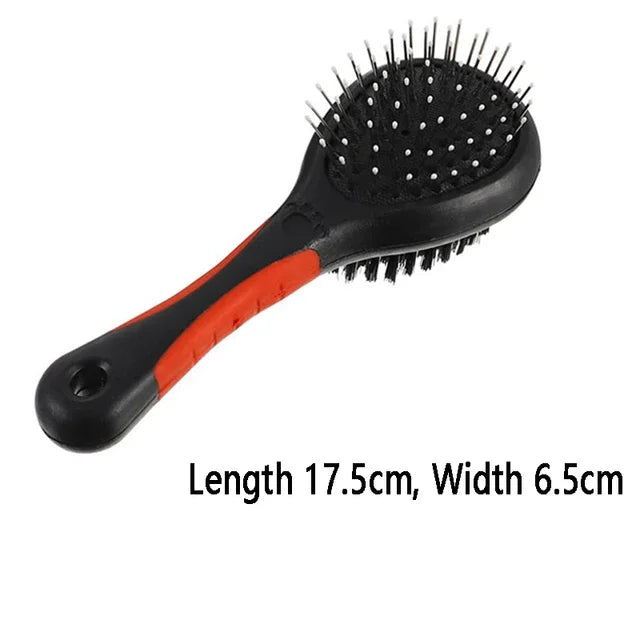 Double Sided Dog Brush Two Sided Pin Bristle Pet Brush Pet Hair Comb Dense Bristle Brush Deshedding Dog Brush Dog Pin Brush
