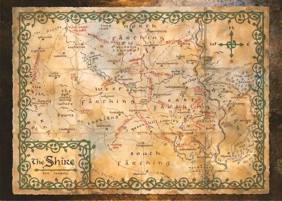 Vintage Middle-Earth Maps Map Canvas Painting Retro Middle-earth Map Canvas Abstract  Wall  Art  Picture Living Room  Art Decor