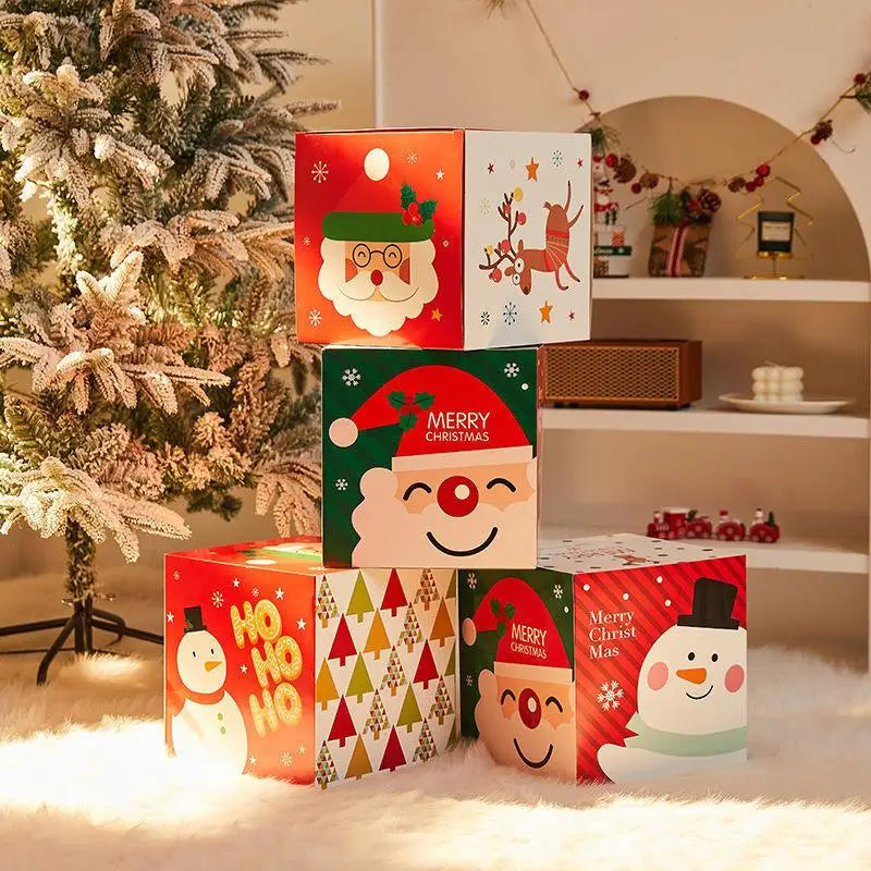 Christmas Gifts Box Christmas Snowman Packing Box Navidad Santa Claus Xmas Ornament New Year Christmas Party Decor Supplies