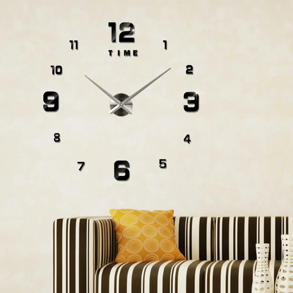 Luminous Decoration Digital Wall Clock Homes DIY Watches Frameless Decoration for Bedroom Families Living Room Stereo Led