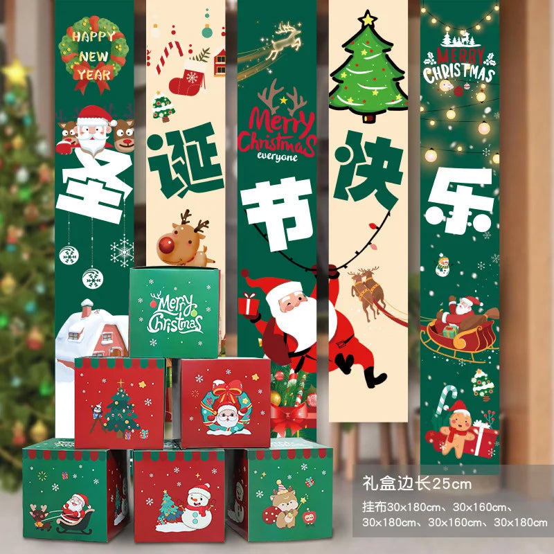 Christmas Gifts Box Christmas Snowman Packing Box Navidad Santa Claus Xmas Ornament New Year Christmas Party Decor Supplies
