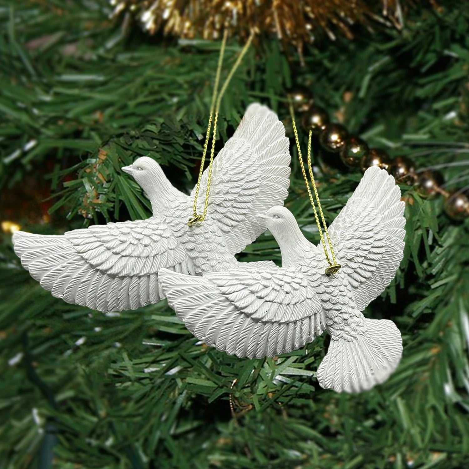 New Year Christmas Ornament Doves  Style Friendship Doves - Home Alone Christmas Tree Ornaments- Best Gift for Someone Special