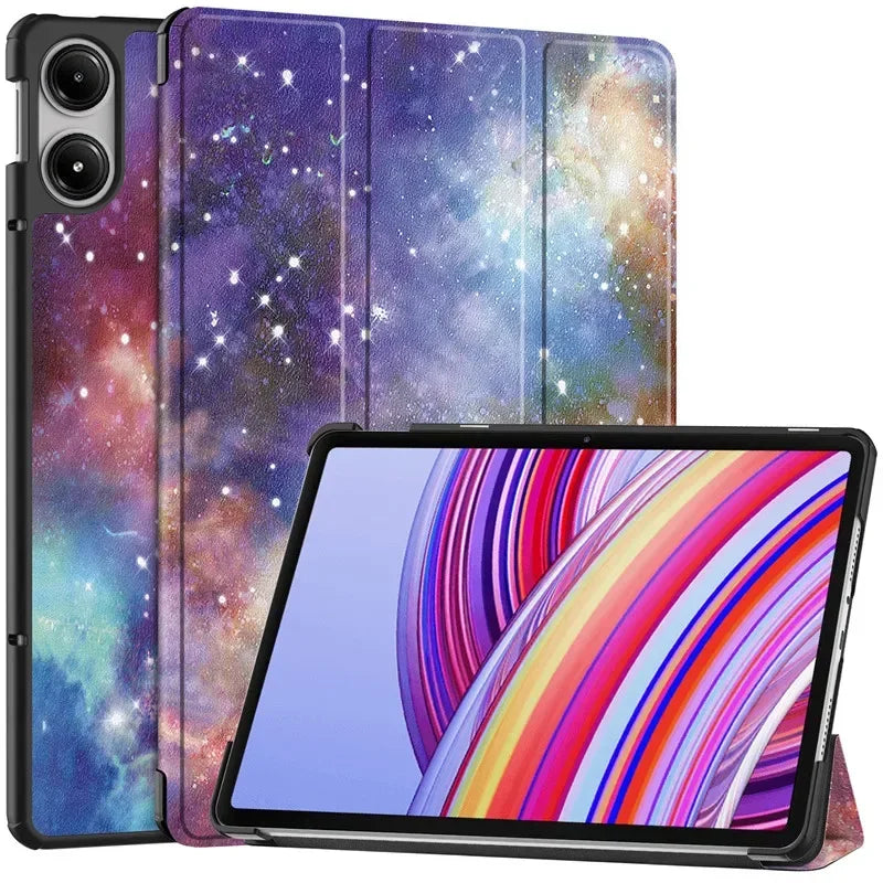 For Xiaomi Redmi Pad Pro 2024 Folding Flip Stand Case Funda for Red Mi Pad Pro 12.1 POCO Pad 12 1 Tablet Cover with Auto Sleep