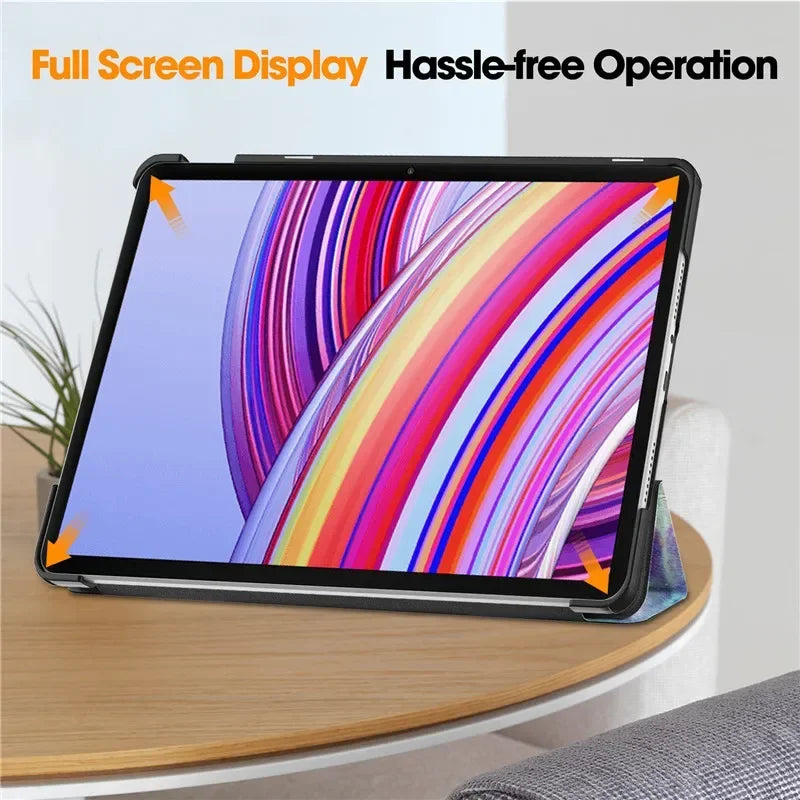 For Xiaomi Redmi Pad Pro 2024 Folding Flip Stand Case Funda for Red Mi Pad Pro 12.1 POCO Pad 12 1 Tablet Cover with Auto Sleep