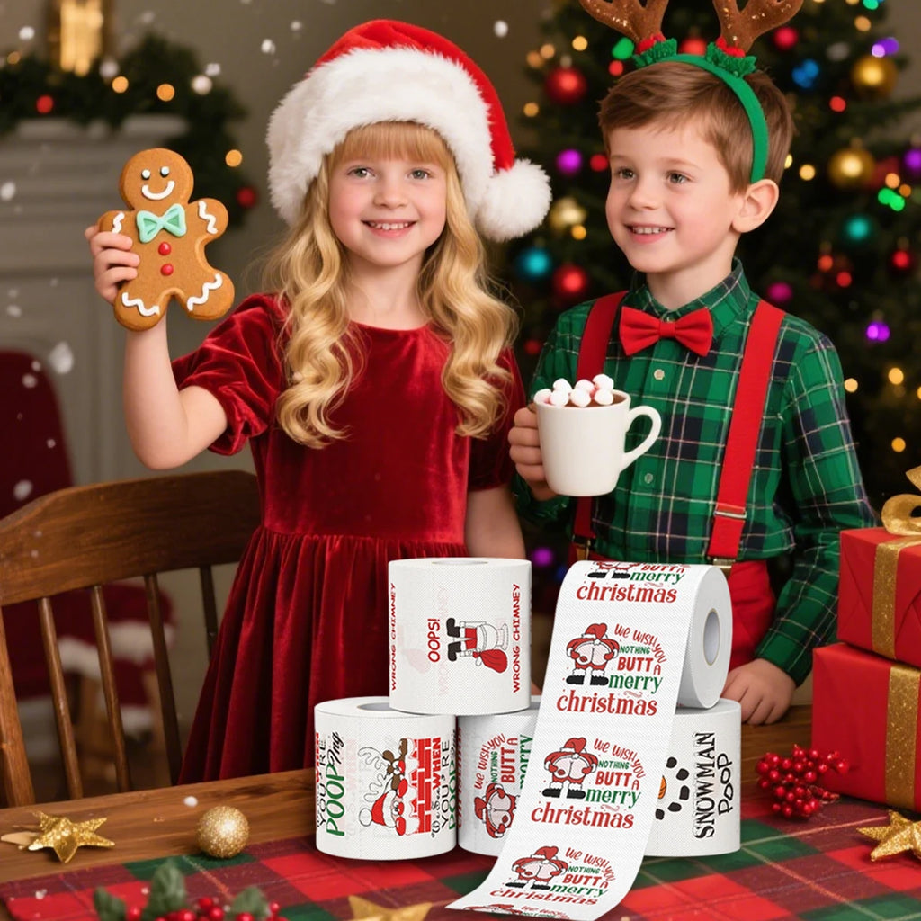 Christmas Santa Claus Bath Toilet Roll Paper Xmas Toilet Roll Paper Christmas Decor 2025 Xmas Tissue Roll Home New Year 2026