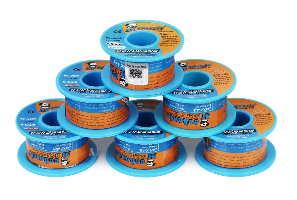 MECHANIC TY-V866 40g Mild Rosin Core 183℃ Melting Point 0.2-0.8mm High Purity Environmental Solder Wire Welding Flux Iron Cable
