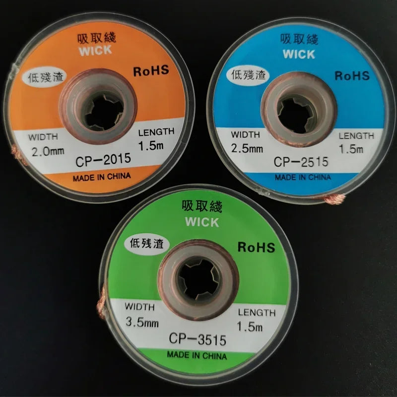 1PCS 2.0mm 3.5mm 1.5M 3M Welding Wires Desoldering Braid Solder Remover Wick Wire Repair Tool