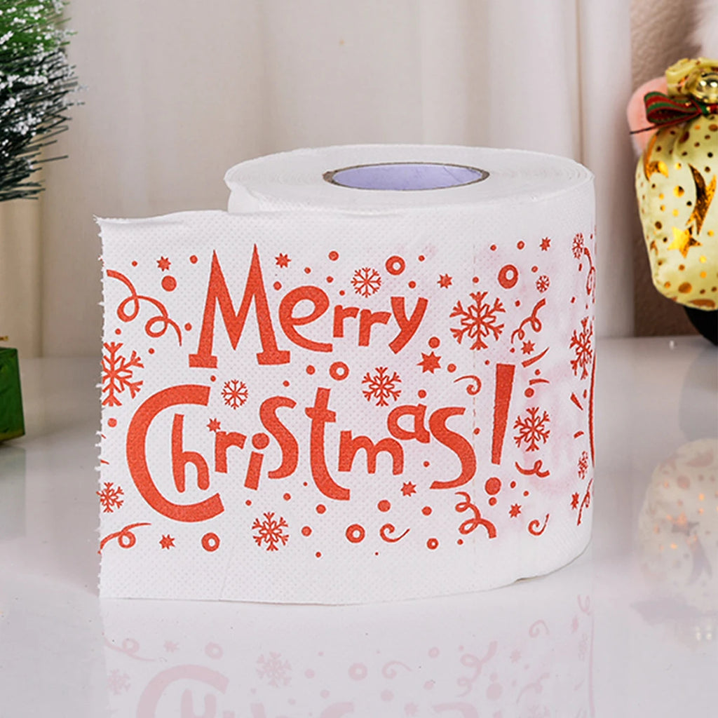 Merry Christmas Toilet Roll Paper Home Santa Claus Bath Toilet Roll Paper Christmas Supplies Xmas Tissue Roll Home New Year