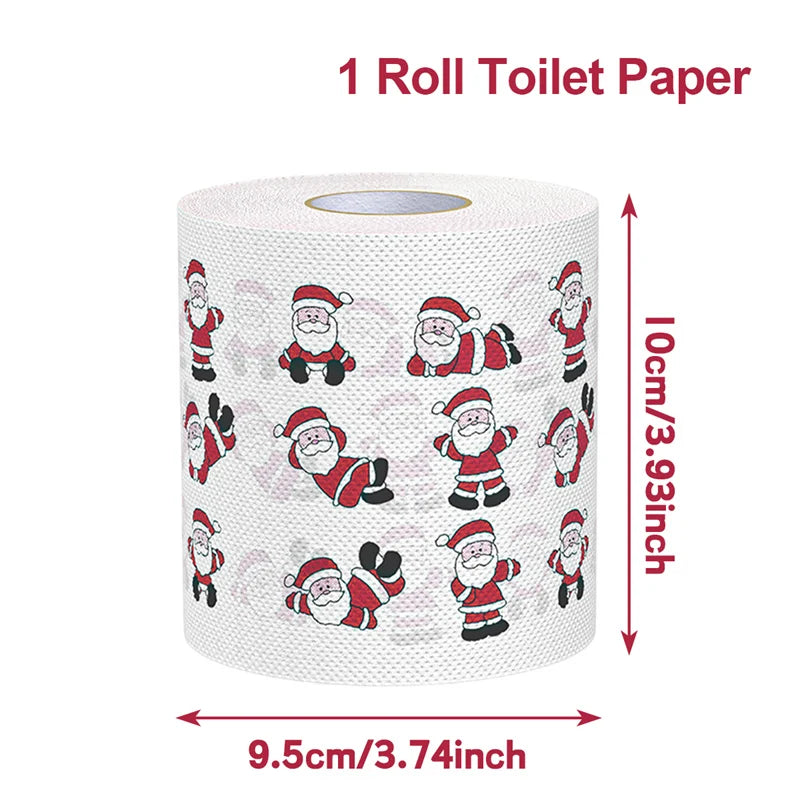 Merry Christmas Toilet Roll Paper Home Santa Claus Bath Toilet Roll Paper Christmas Supplies Xmas Tissue Roll Home New Year