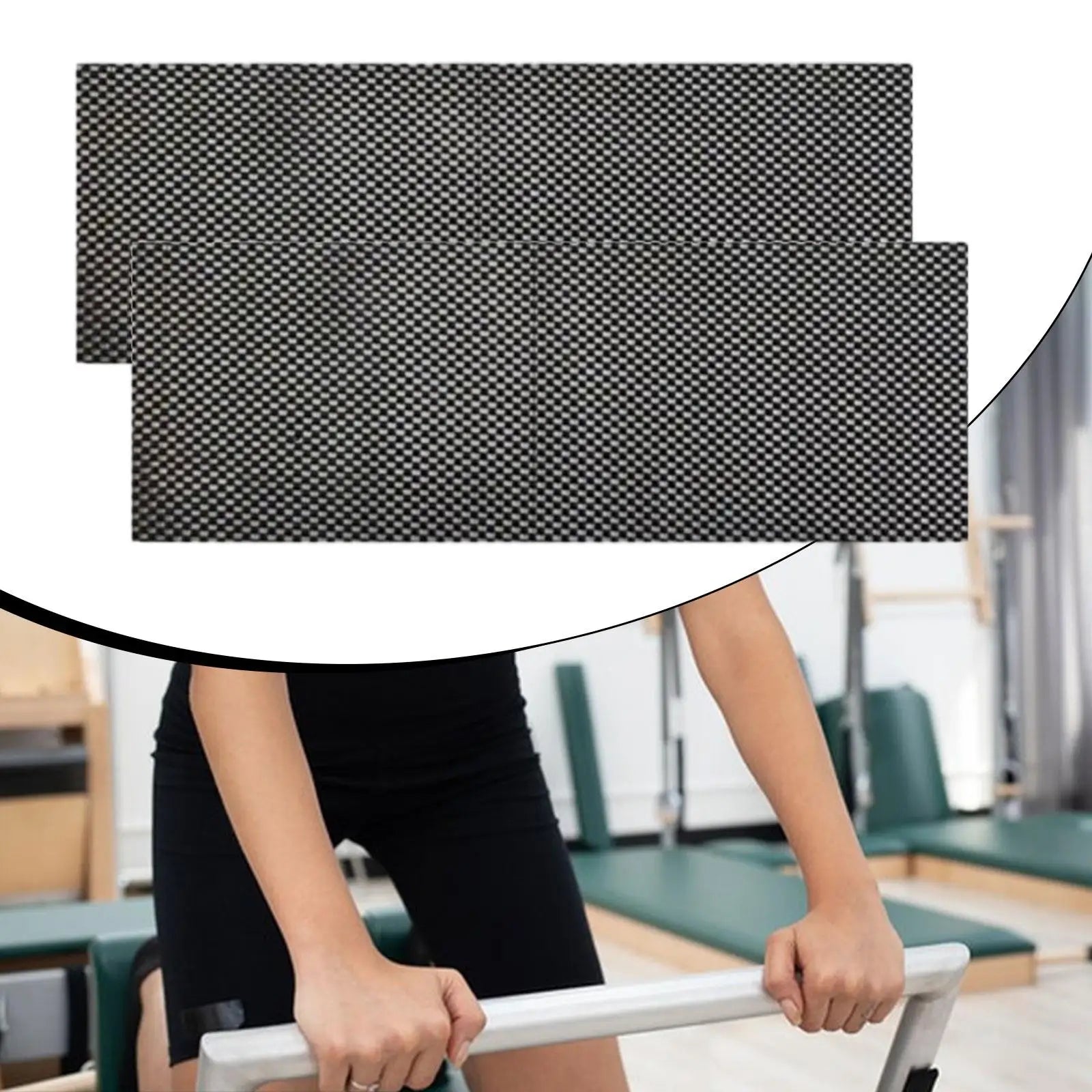 2 Pieces Pilates Nonslip Mat 25cmx60cm Multifunctional Gripper Mat Anti Skid for