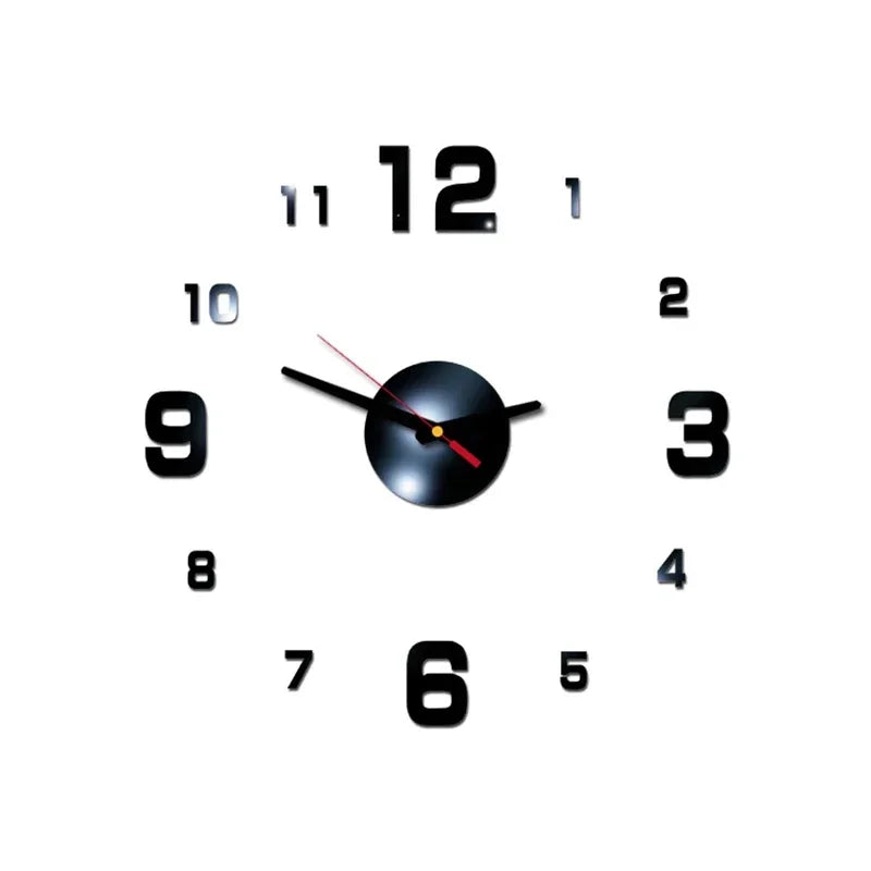 Luminous Decoration Digital Wall Clock Homes DIY Watches Frameless Decoration for Bedroom Families Living Room Stereo Led