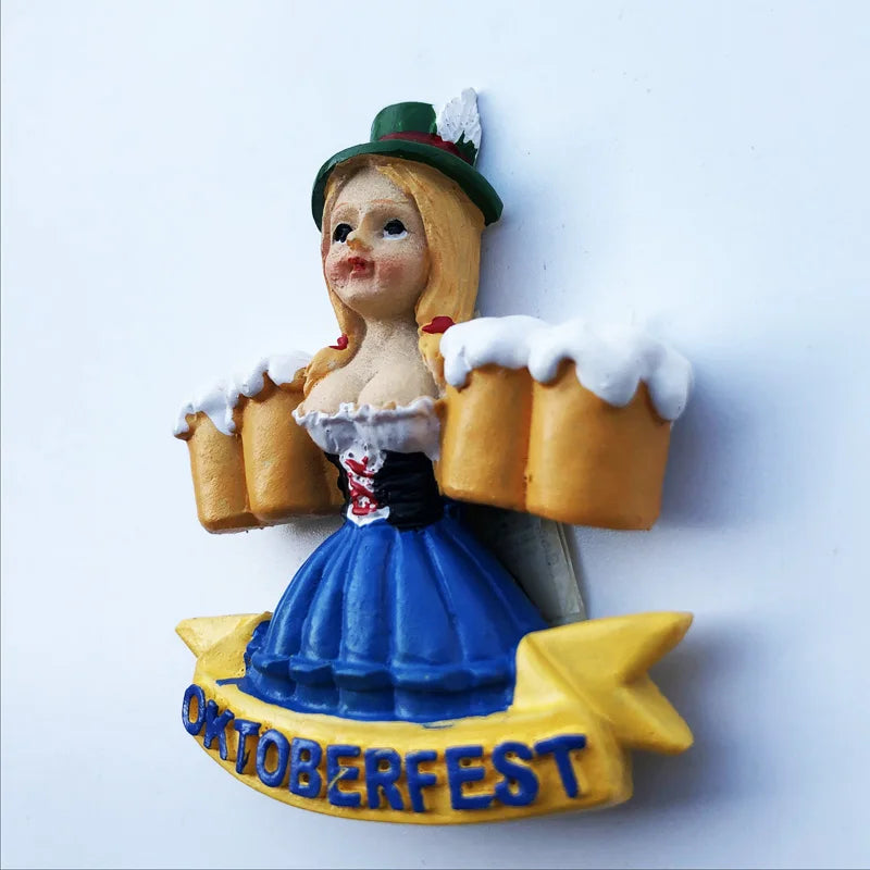 Germany Munchen 3D Fridge Magnets Tourism Souvenir Refrigerator Magnetic Sticker Collection Handicraft Gift