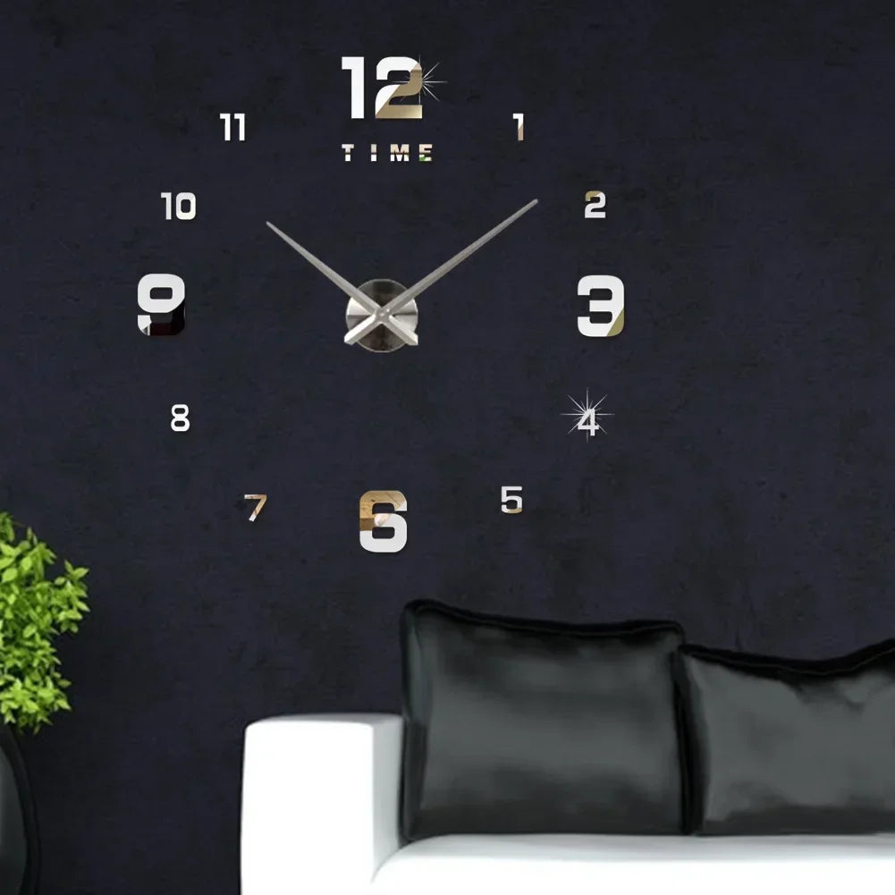 Luminous Decoration Digital Wall Clock Homes DIY Watches Frameless Decoration for Bedroom Families Living Room Stereo Led