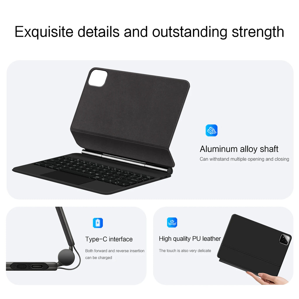 Magic Keyboard Folio For Xiaomi Pad 7 2024 Mi Pad 7 Pro 11.2" Tablet Smart Case Portuguese Spanish Korean French keyboard cover