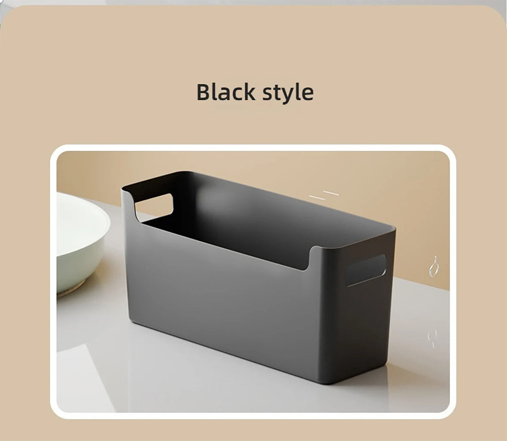 Minimalist White PP Wall-Mounted Storage Box - Self-Adhesive Cabinet Door Organizer for Kitchen, Space Saving Design (No Tools）
