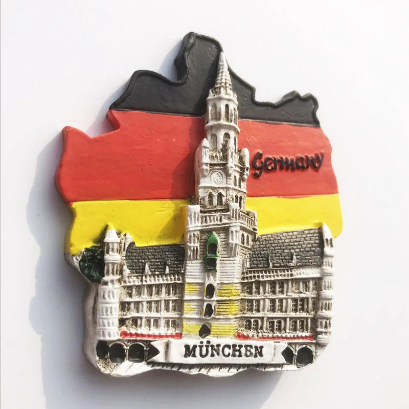 Germany Munchen 3D Fridge Magnets Tourism Souvenir Refrigerator Magnetic Sticker Collection Handicraft Gift