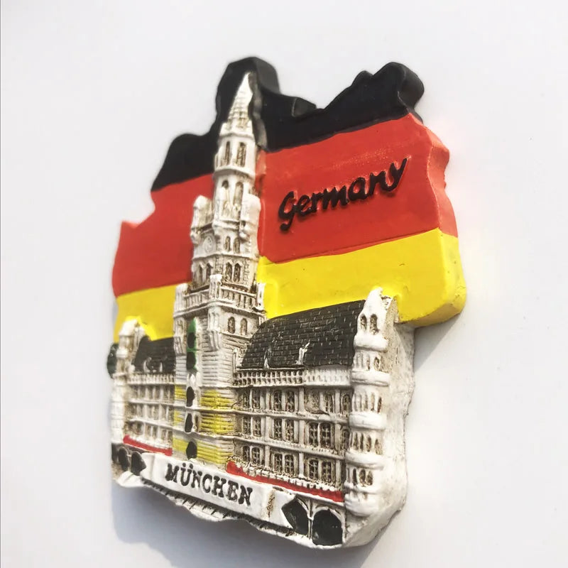 Germany Munchen 3D Fridge Magnets Tourism Souvenir Refrigerator Magnetic Sticker Collection Handicraft Gift