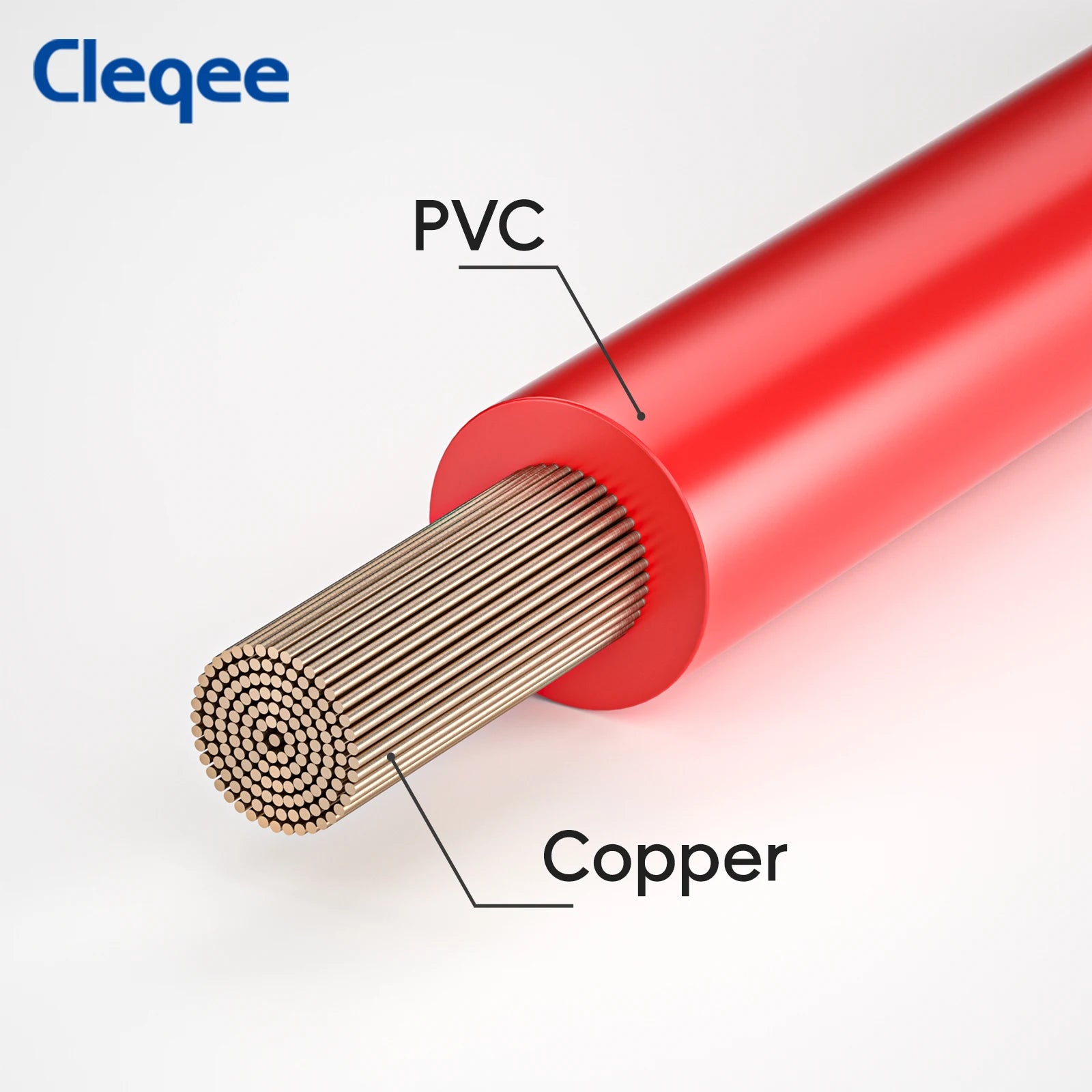 Cleqee P1036 2PCS Dual 4mm Stackable Banana Plug Multimeter Test Leads 1m/2m/3m Electrical Test Cables Red/Black 1000V 15A