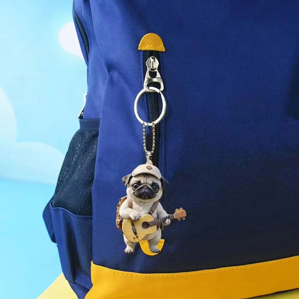 Motorcycle Cat Acrylic Hanging Decoration Christmas Tree Car 2D Flat Riding Kitten Hanging Ornament Cartoon Pendant For Christma
