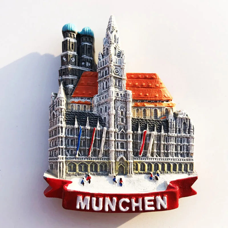 Germany Munchen 3D Fridge Magnets Tourism Souvenir Refrigerator Magnetic Sticker Collection Handicraft Gift