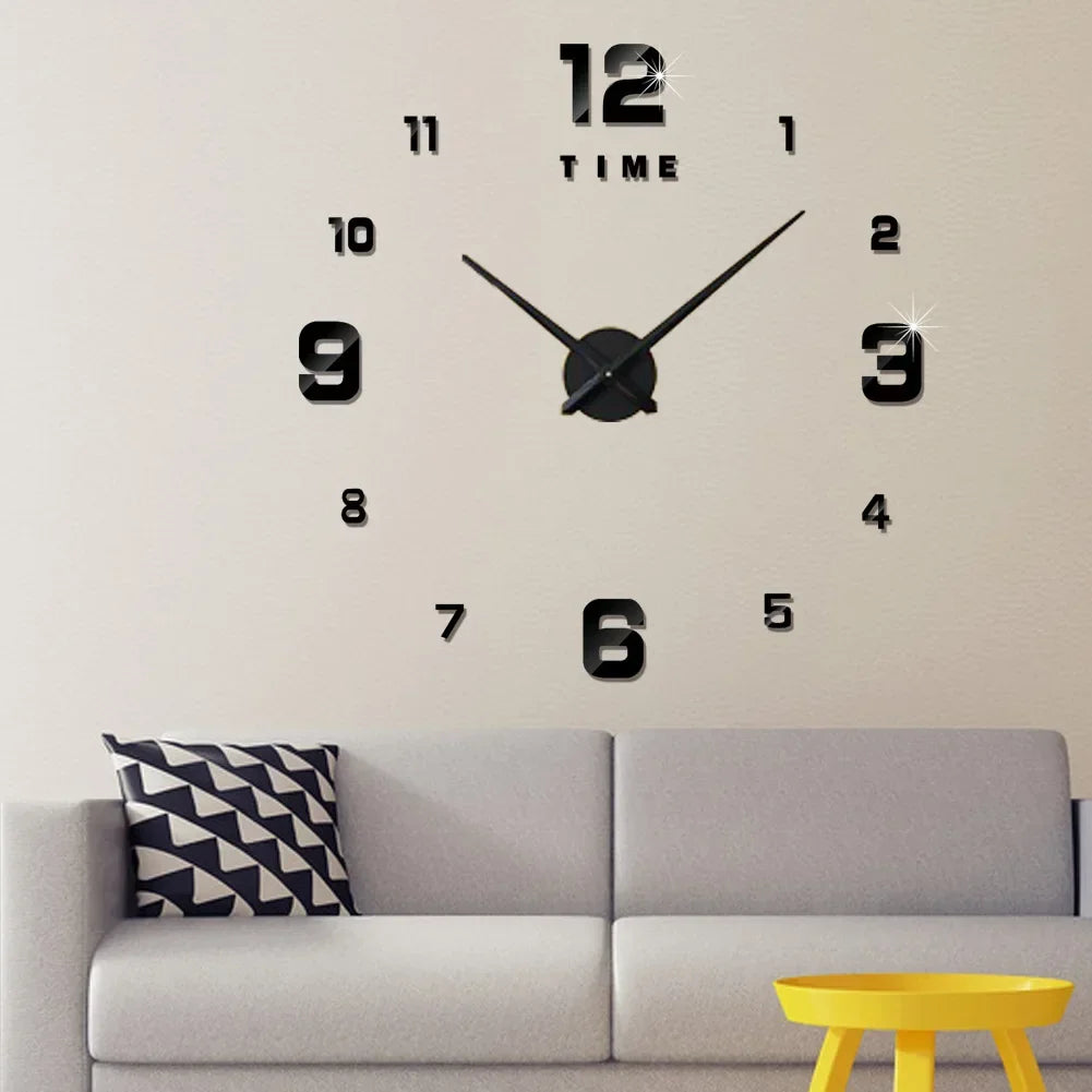 Luminous Decoration Digital Wall Clock Homes DIY Watches Frameless Decoration for Bedroom Families Living Room Stereo Led