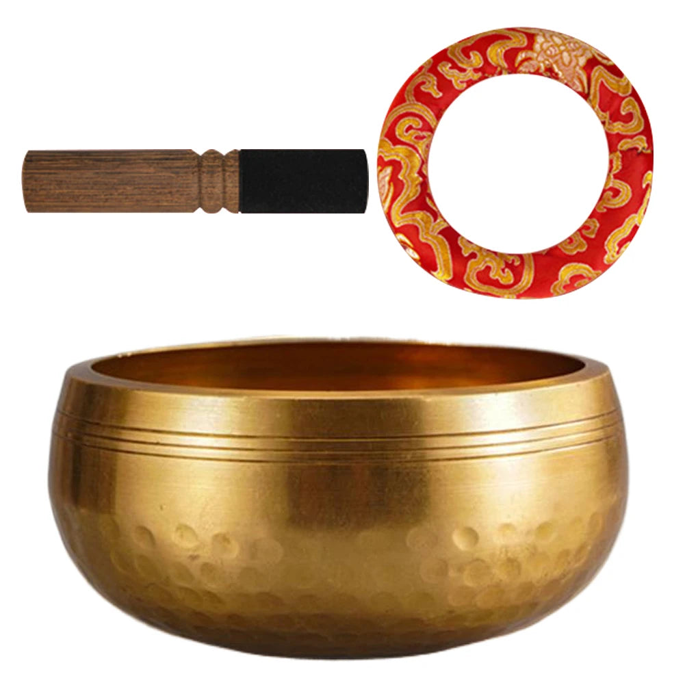 Tibetan Singing Bowl Set Meditation Singing Bowl Yoga Meditation Chanting Bowl for Yoga Chakra Healing Mindfulness Stress Relief