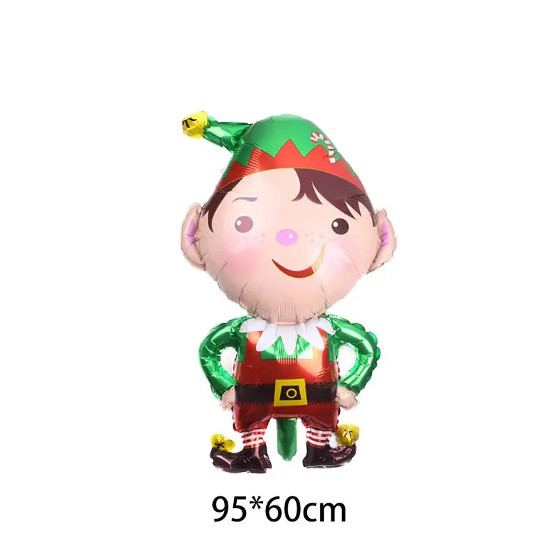 Christmas Decoration Balloons Santa Claus Snowman Aluminum Foil Letter Balloon Banner Merry Christmas Theme Party Decor Supplies