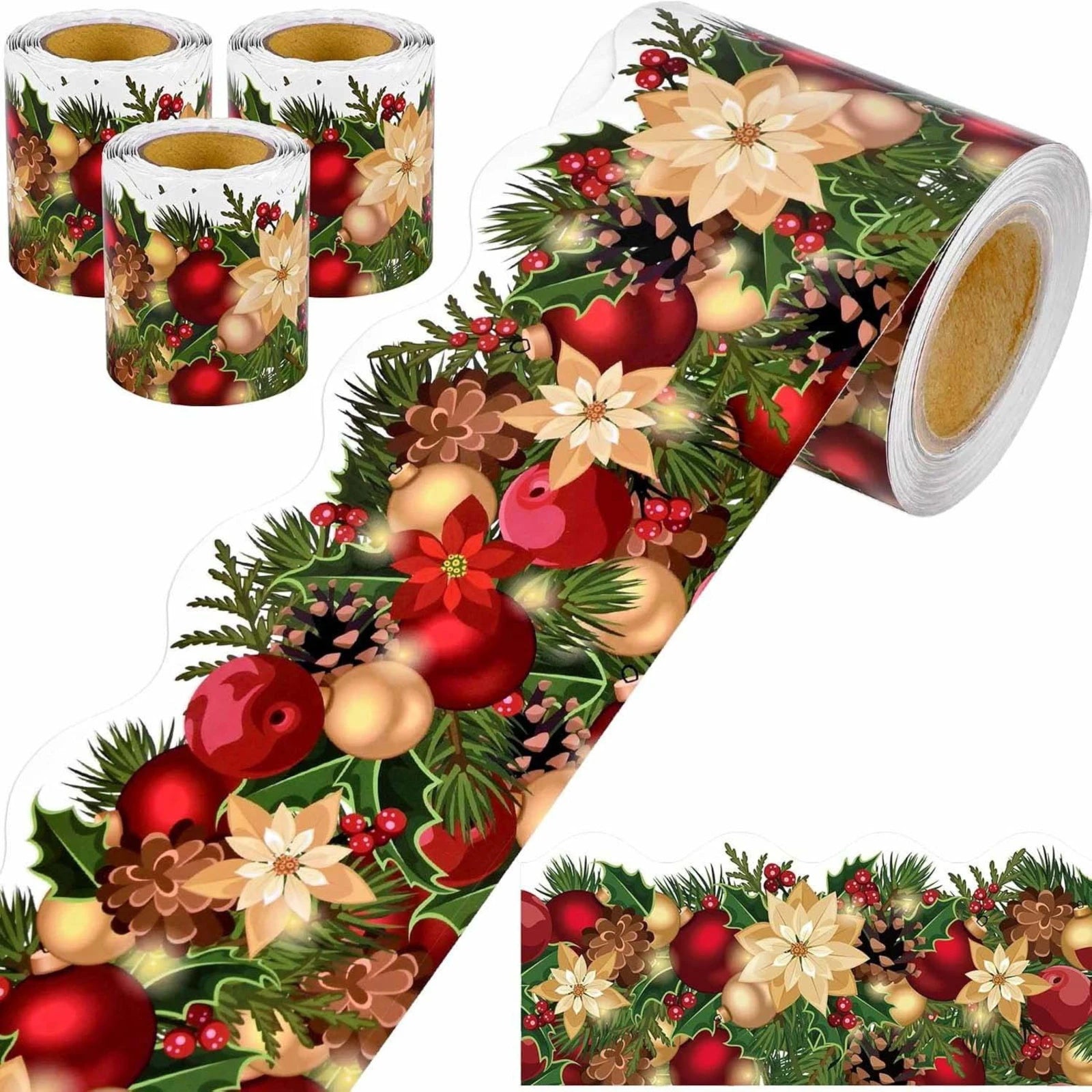 2025 Christmas Holiday Decoration Border Stickers Handmade Crafts Decoration Stickers Christmas Decorations новогодний декор