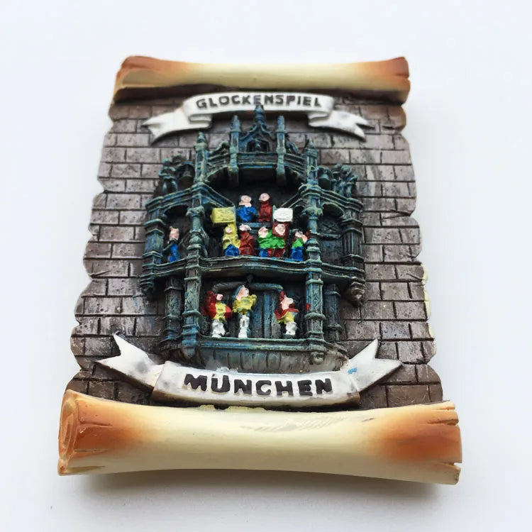 Germany Munchen 3D Fridge Magnets Tourism Souvenir Refrigerator Magnetic Sticker Collection Handicraft Gift